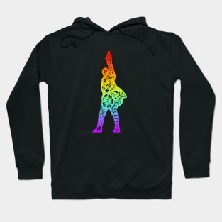 Hamilton Silhouette Rainbow Zentangle Hoodie